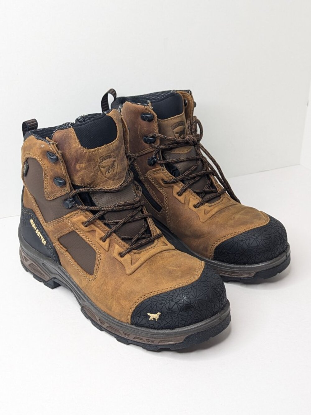 Irish Setter Kasota Safety Toe Work Boots Brown Leather Men's 8.5 Wide (EE)